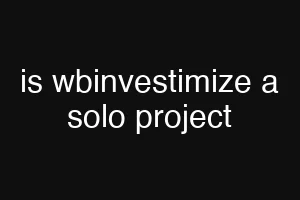 is wbinvestimize a solo project